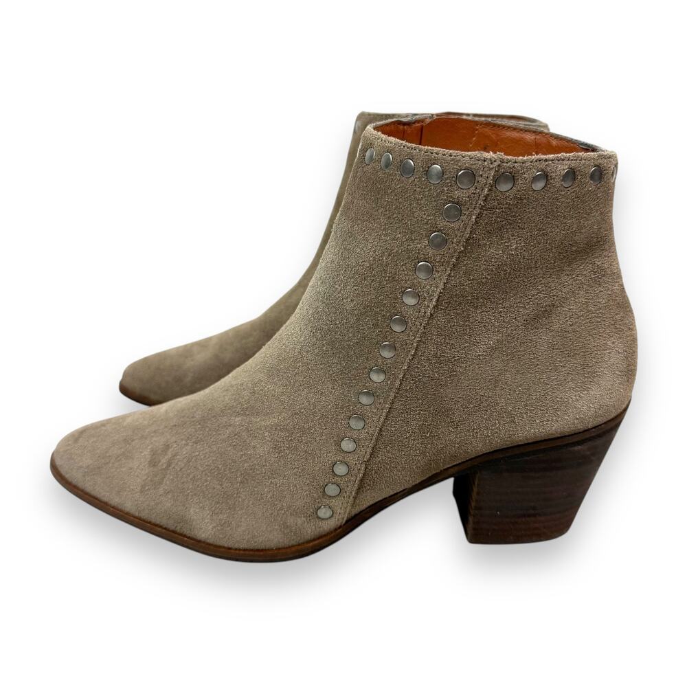LUCKY BRAND tan suede studded cowgirl western boots - Picture 15 of 16